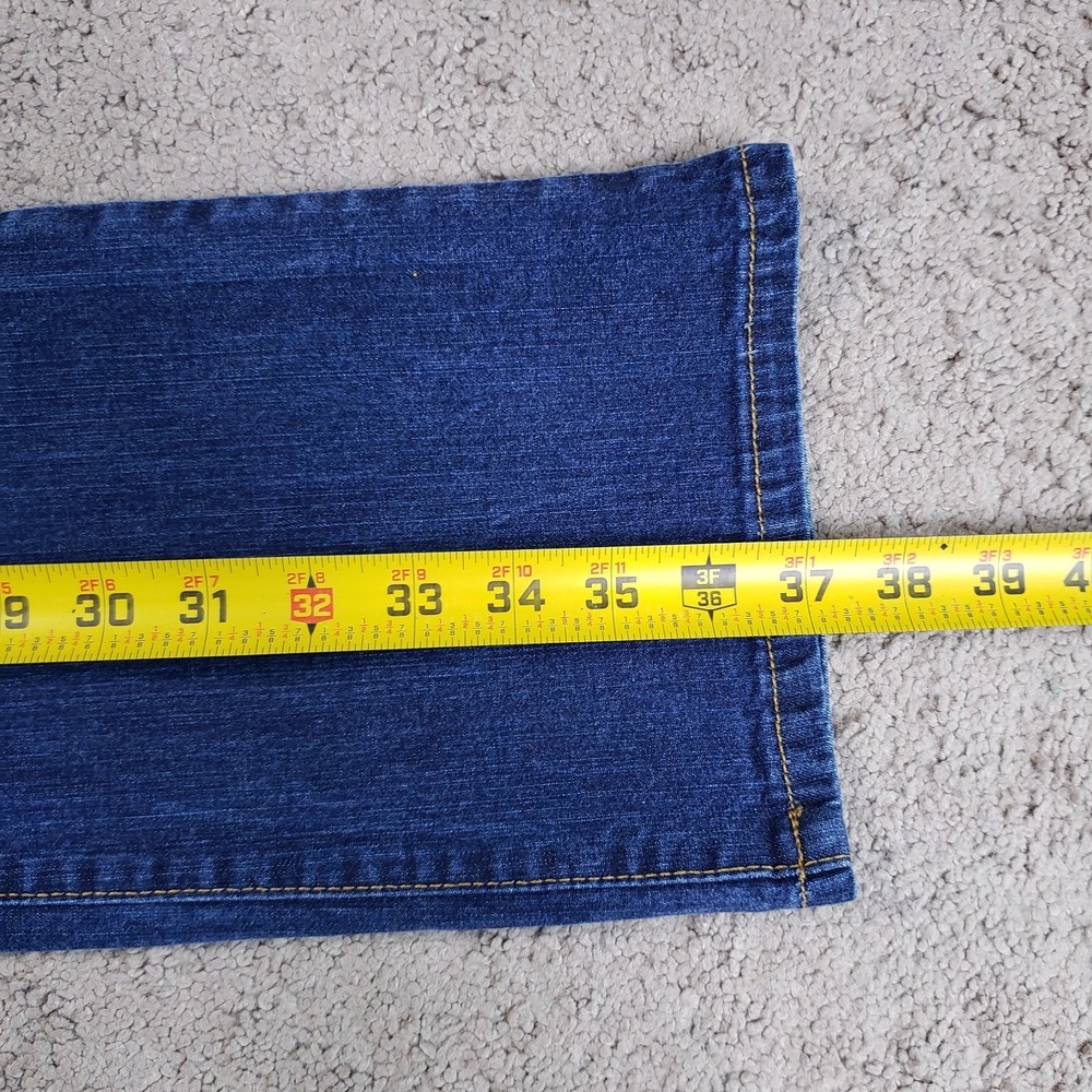 Vintage Y2K Polo Ralph Lauren Bootcut Jeans Women 6 (28x28) Blue RL Flag Western - Picture 9 of 10